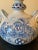 Deruta Vintage Italian Hand Painted Blue and White Faience Pottery Jug Vase For Sale - Image 4 of 12