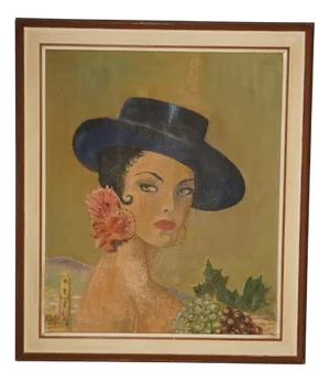 Spanish Flamenco Dancer, 1950s, Painting, Framed