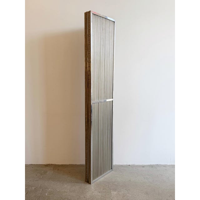 Mid Century Chrome & Aluminum Folding Screen For Sale - Image 9 of 10