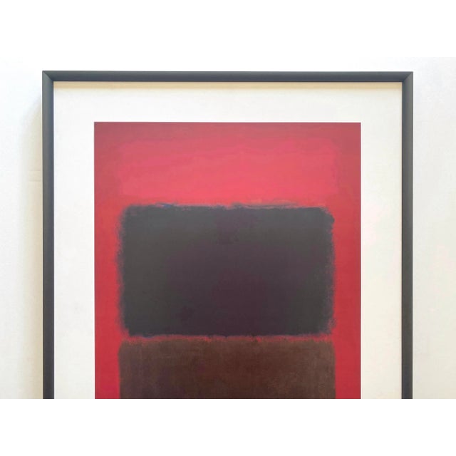 This Mark Rothko rare vintage 1971 Mid Century Modern lithograph print custom framed Abstract Expressionist museum poster...