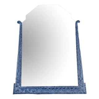 Large Art Deco Mirror in Wrought Iron For Sale