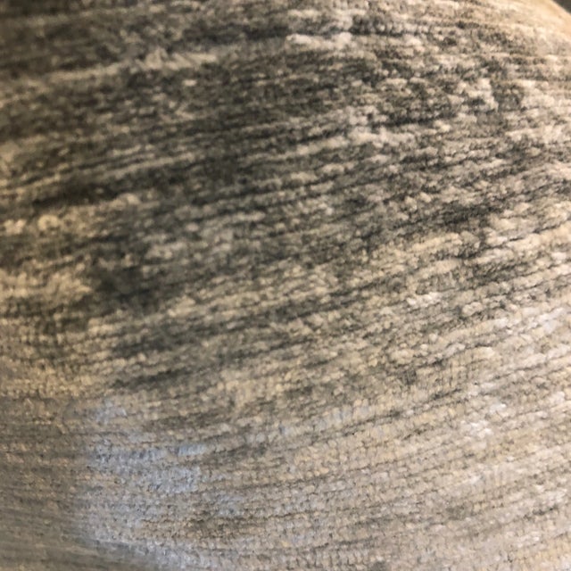 2020s Steel Linen Velvet 22” Pillows-A Pair For Sale - Image 5 of 6