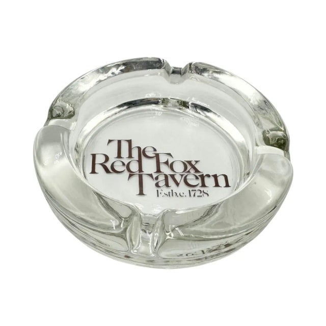 Vintage the Red Fox Inn & Tavern Middleburg, Virginia Glass Ashtray For Sale - Image 11 of 14