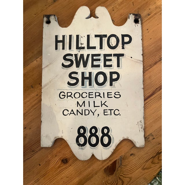 Antique Wooden Double Sided Sign For Sale - Image 4 of 4