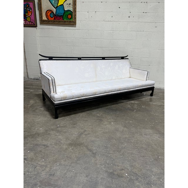Unusual Vintage Asian Pagoda Style Sofa For Sale - Image 9 of 9