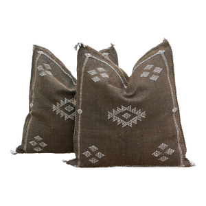 Pair of Oasis Dusk Large Silk Rug Pillows