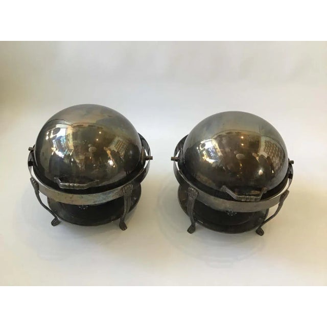 1990s Large Silver Plate Chafing Dishes - A Pair For Sale - Image 5 of 13