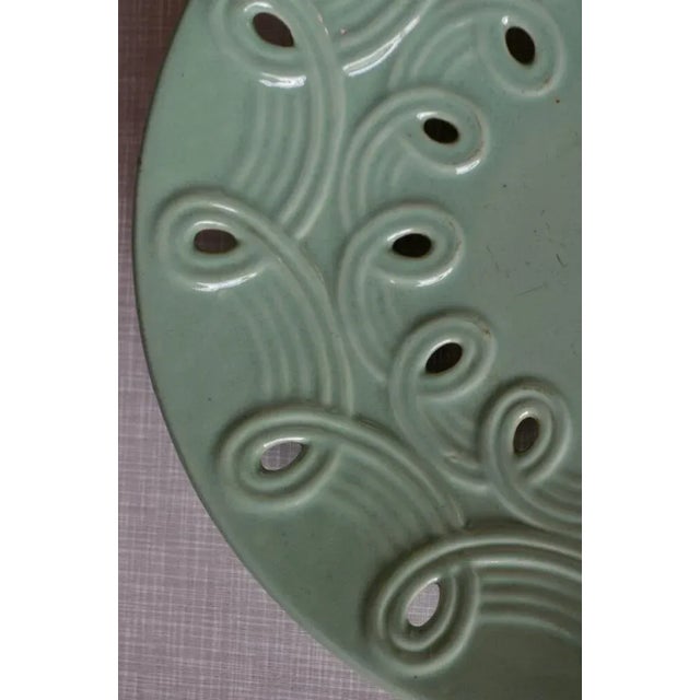 Mid-Century Modern Large Openwork Ceramic Bowl by Blanche Letalle for Saint Clément, 1950s For Sale - Image 3 of 9