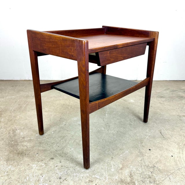 1960s 1960’s Mid Century Modern Jens Risom Walnut Nightstand For Sale - Image 5 of 12