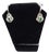 Natural Emerald and Diamond Stud Earrings in 18k Gold For Sale