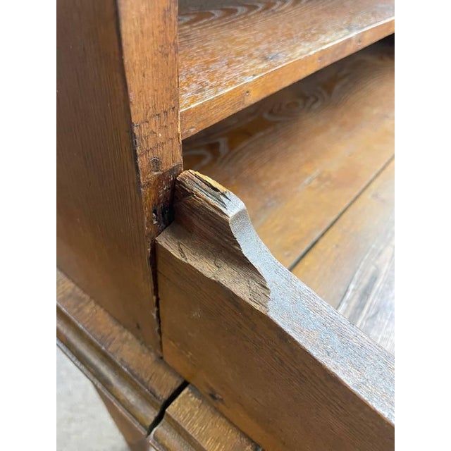 Antique Primative Wooden Postal Mail Sorting Desk Cabinet, 32 Cubbies, Deep Drawer For Sale - Image 12 of 12