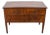 Late 19th Century French Louis XVI Style Walnut Commode Sauteuse With Fruitwood Marquetry For Sale