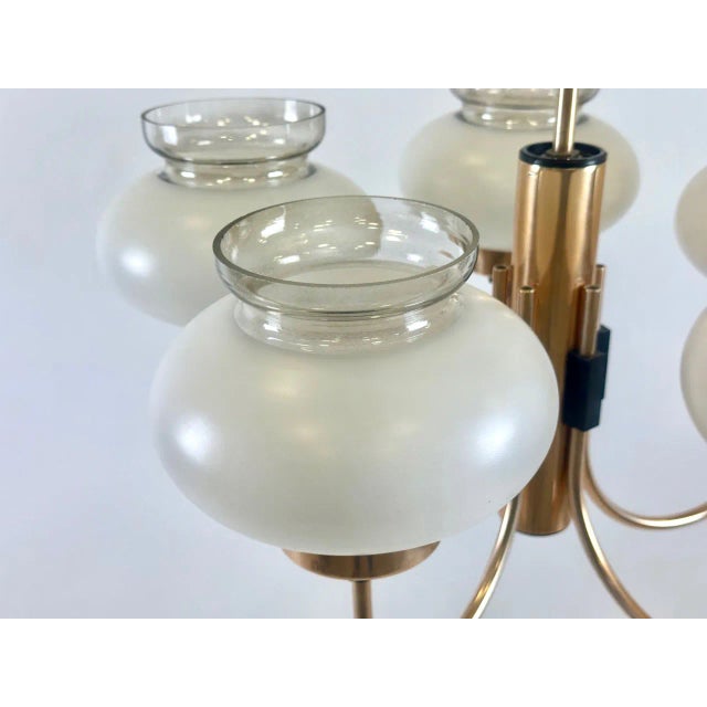 1970s Mid-Century Modern German Five-Arm Hanging Light, 1970s For Sale - Image 5 of 10