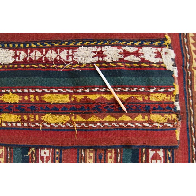 1920s Antique Hand-Knotted Kilim - 5'1" X 10'11" For Sale - Image 9 of 11