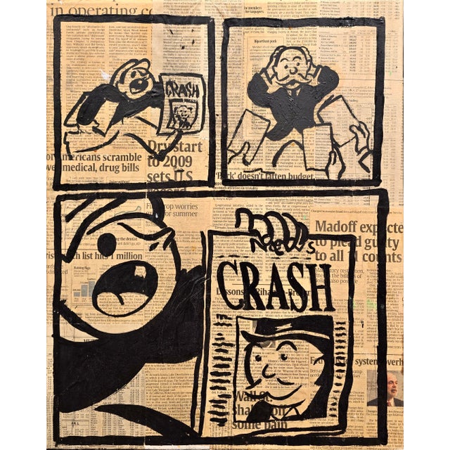 Alec Monopoly - Crash "The Anatomy of a Market Meltdown" Painting For Sale - Image 4 of 11