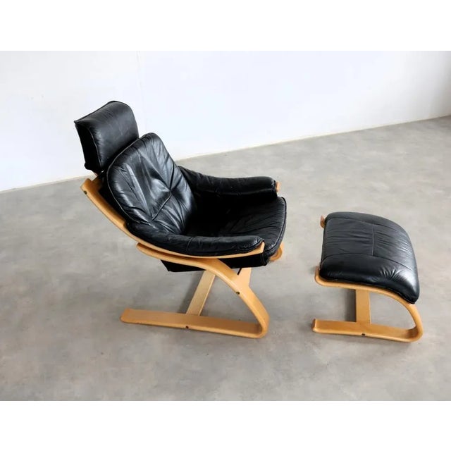 Mid-Century Modern Set of Vintage Lounge Chair with Ottoman from Skipper, 1970s For Sale - Image 3 of 11