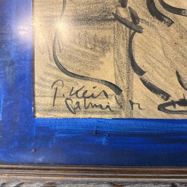 Wood 1970s Peter Keil Original Signed Abstract Figurative Painting For Sale - Image 7 of 8