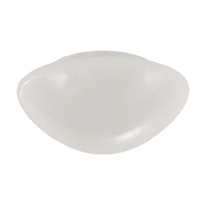 Large Italian Ceiling Light in White Opal Murano Glass, 1980s