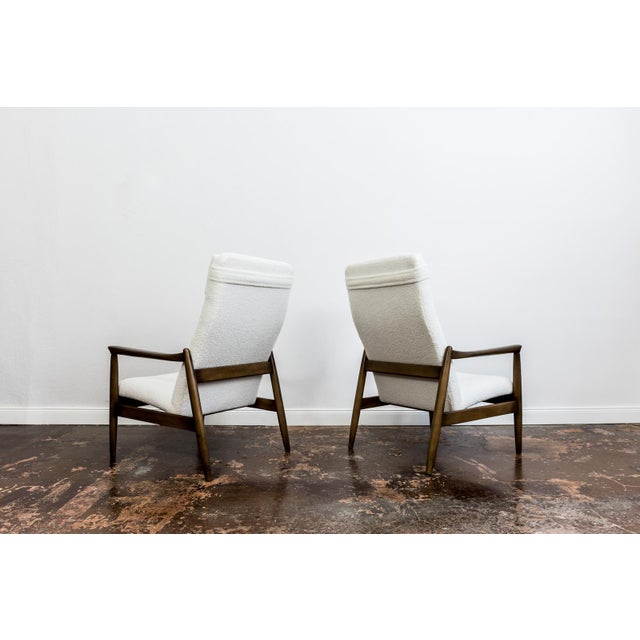 1960s Mid-Century Modern High Back Lounge Chairs by Edmund Homa, Poland, 1960s, Set of 2 For Sale - Image 5 of 13