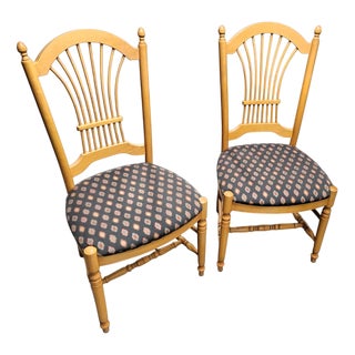 French Rustic Country Dining Chairs, Set of 2 For Sale