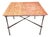 Giovanni Banci for Hermès Hammered Iron & Breccia Rossa Marble Table, Circa 1990 For Sale