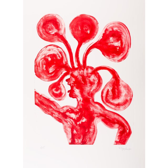 Barthélémy Toguo Pump Up Mind, 2017 Original 3-colour lithograph on Arches paper 400g Edition of 35 copies, signed dated...