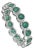 Certified 2.3 Ct Natural Emerald Milgrain Eternity Wedding / Anniversary Band Ring - Size 7.5 For Sale