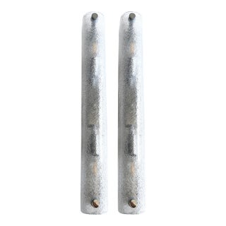 Contemporary Modern Clear Graniglia ”Canalina" Murano Glass Wall Sconce-Set of Two For Sale