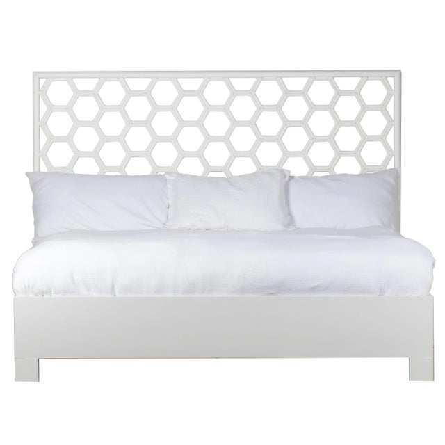 Honeycomb Bed King - White For Sale - Image 10 of 10