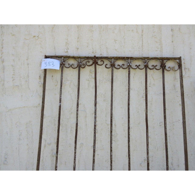Metal Antique Victorian Iron Gate For Sale - Image 7 of 7