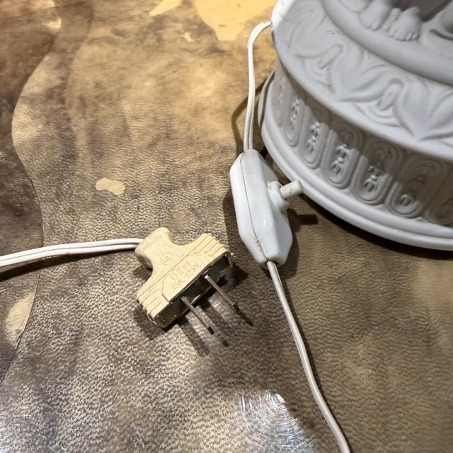 Pair of Dresden Bisque Porcelain Cherub Table Lamps Neoclassical Germany For Sale - Image 13 of 13