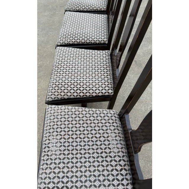 Vintage French Country Dark Oak Dining Chairs - Set of Six For Sale - Image 9 of 11