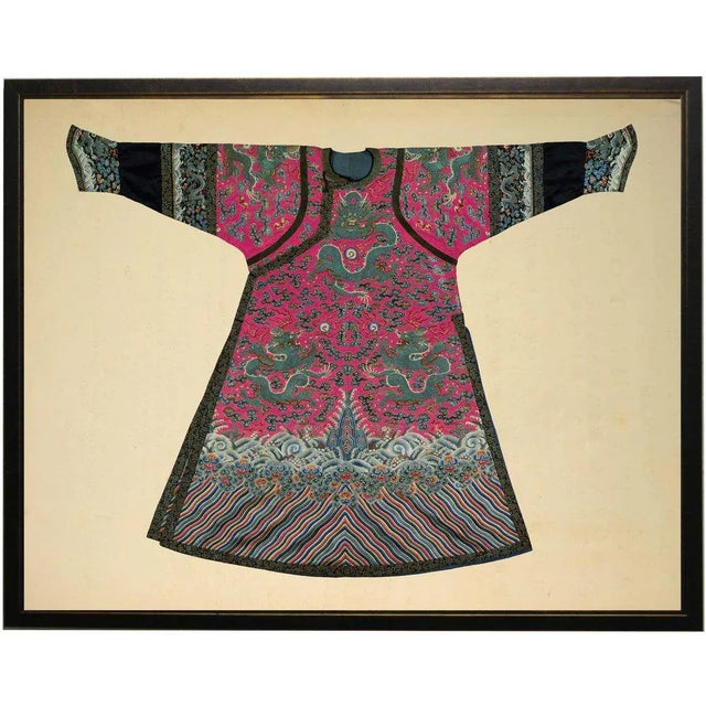 Dark Pink oriental robe in Black/Copper Shadowbox