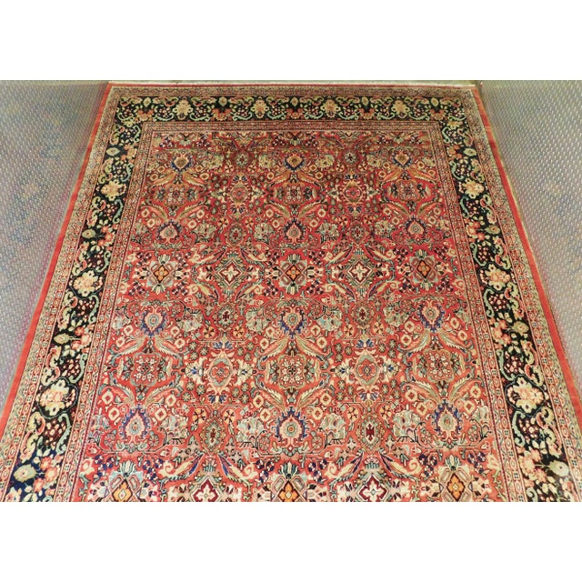 All over pattern on red background.