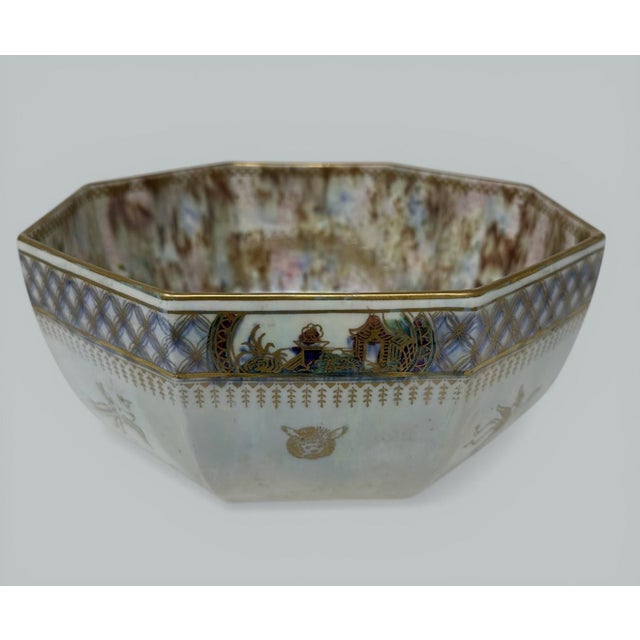 Art Deco Art Deco Wedgwood Celestial Chinese Dragon Lustre Ware Bowl Centerpiece, 1920s For Sale - Image 3 of 13