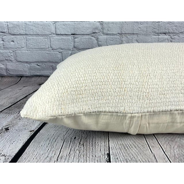 16 x 24 Hemp Pillow Turkish Cushion Natural White Pillow Cushion Cover For Sale - Image 4 of 4