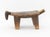 Lobi Burkino Faso Zoomorphic Carved Wood Stool, with herd animal head and tail. 9" H x 20.5" W x 9" D. Provenance: From a...