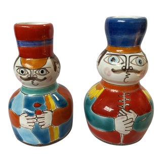 1980s DeSimone Soldier Candle Holders - Set of 2 For Sale