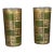 Vintage Culver Ltd. Valencia Highball Glasses Mid-Century 22k Gold & Green Set of 2 For Sale