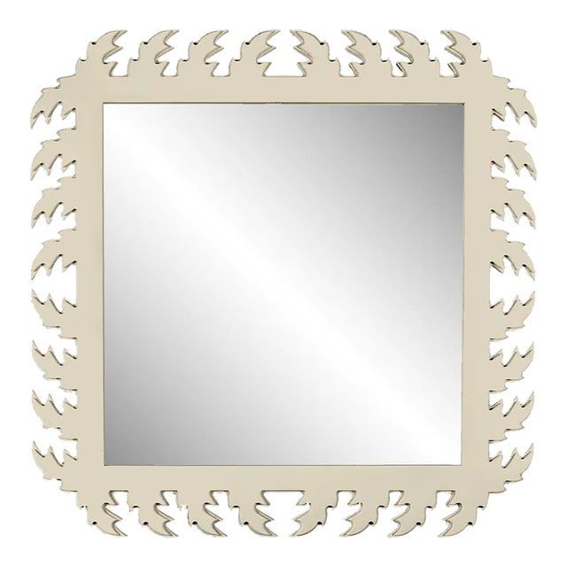 Fleur Home Audubon Square Mirror in Delaware Putty, 24x24 For Sale