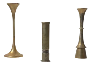 Danish Modernist Candlesticks in Brass, 1960s, Set of 3