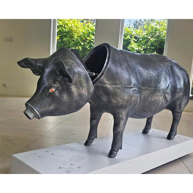 Greedy Pig in Heavy Metal by Jan Paul For Sale - Image 17 of 18