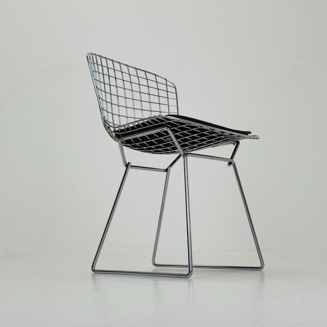 Mid-Century Wire Chrome Side Chair by Harry Bertoia, Italy, 1980s For Sale - Image 10 of 11
