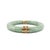 Vintage 14k Yellow Gold Green Jade Jadeite Bangle Bracelet For Sale - Image 4 of 9