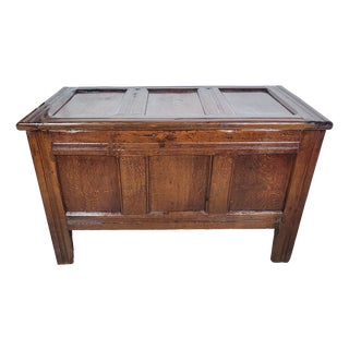 Georgian Coffer Chest Oak 18thc Bullseye English Country Delivery Available, 1820 For Sale