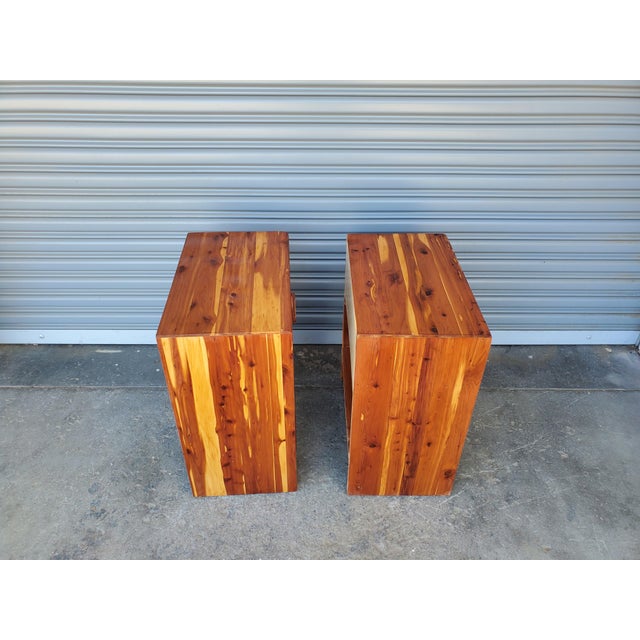 1980s Solid Wood Night Stands For Sale - Image 4 of 12