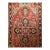 Antique Heriz Serapi Gallery Rug, Hand-Knotted Wool, Geometric Medallion Pattern, Red & Blue, 7x12 For Sale