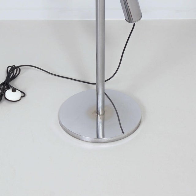 Silver Chrome Space Age Floor Lamp with Adjustable Rod Arm, 1970s For Sale - Image 8 of 12