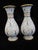 Large Chinese White Enamel Cloisonne Colorful Flower Vase Pair For Sale - Image 11 of 14