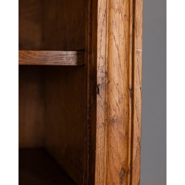 Vintag Industrial Style Wooden Rolling Shutter Filing Cabinet, 1940s For Sale - Image 12 of 18